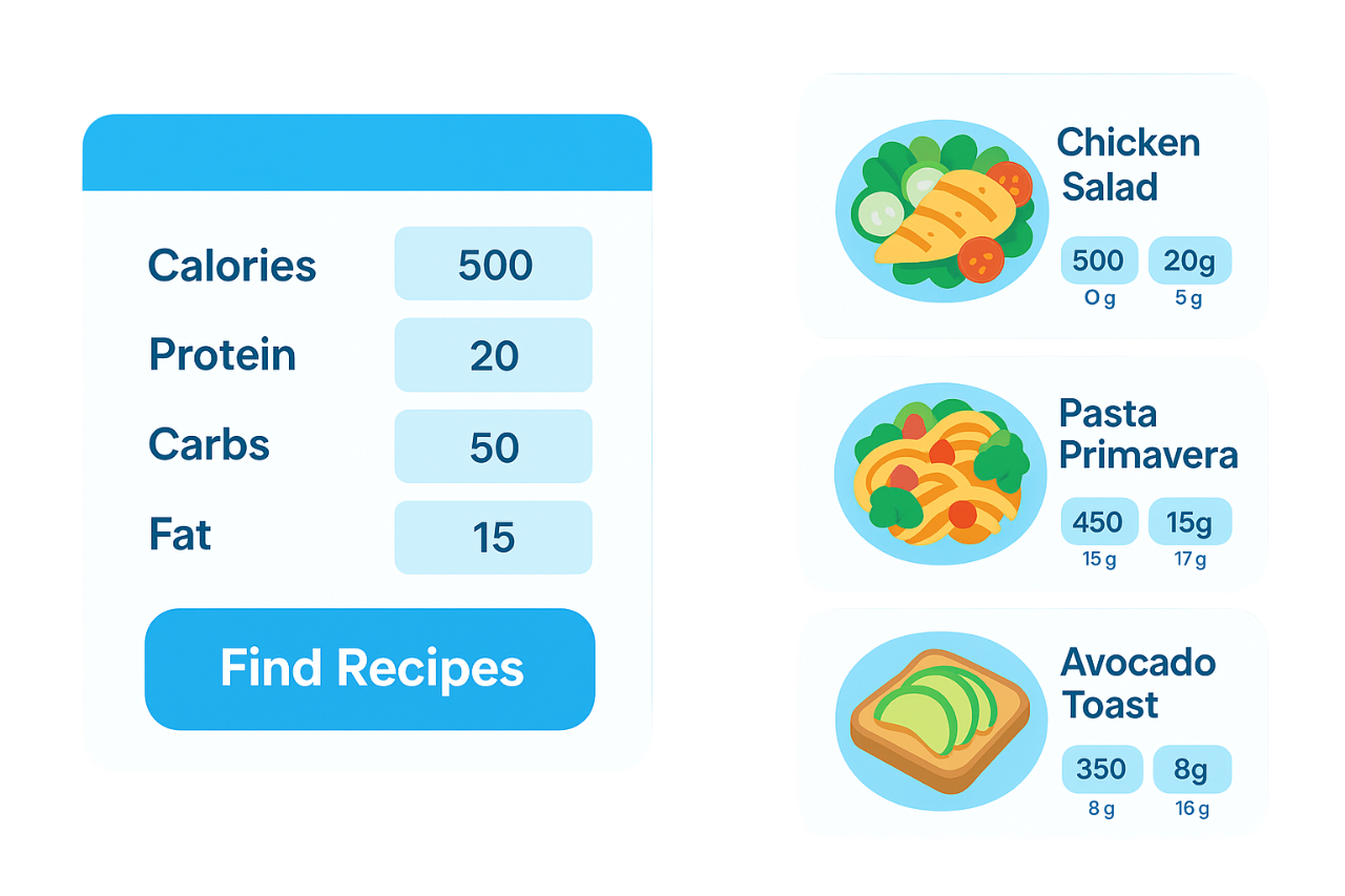 recipe finder app screenshot